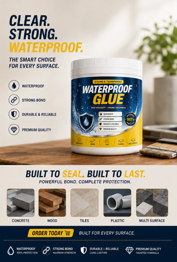 Transparent waterproof glue